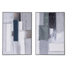 Parallel Horizons Hand Painted Framed Diptych