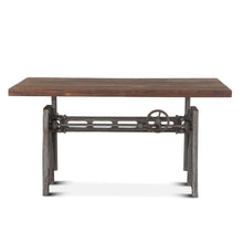Artezia Adjustable Desk in Gray Weathered Teak Finish