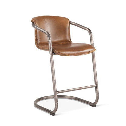 Chiavari Leather Counter Chair in Chestnut