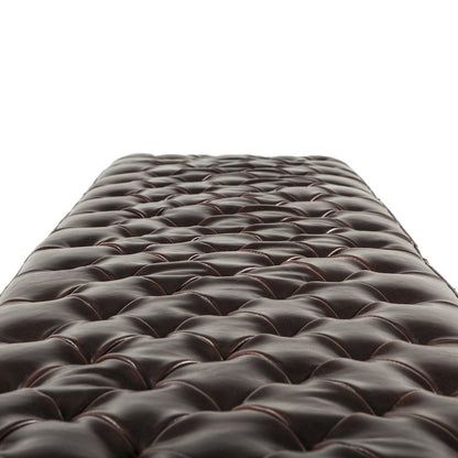 Arabella 79" Bench in Brown Leather