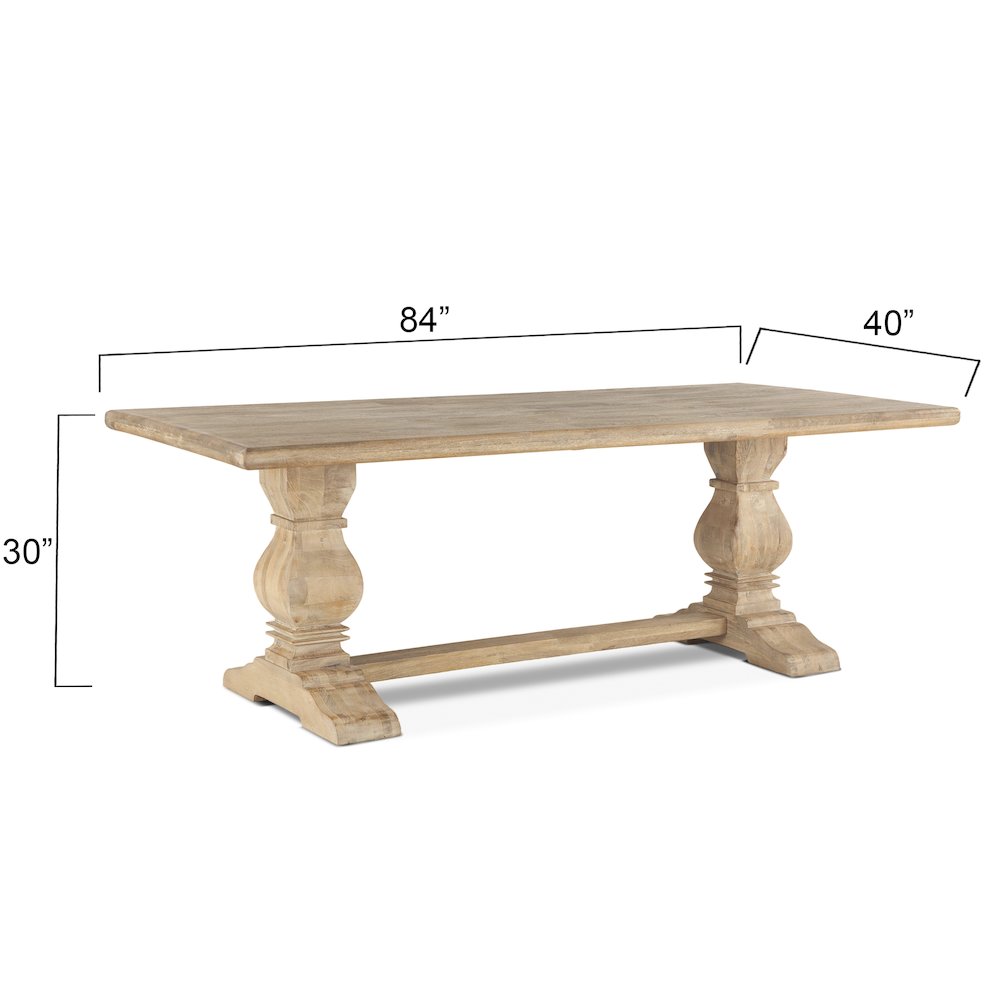 Pengrove 84" Dining Table in Antique Oak Finish
