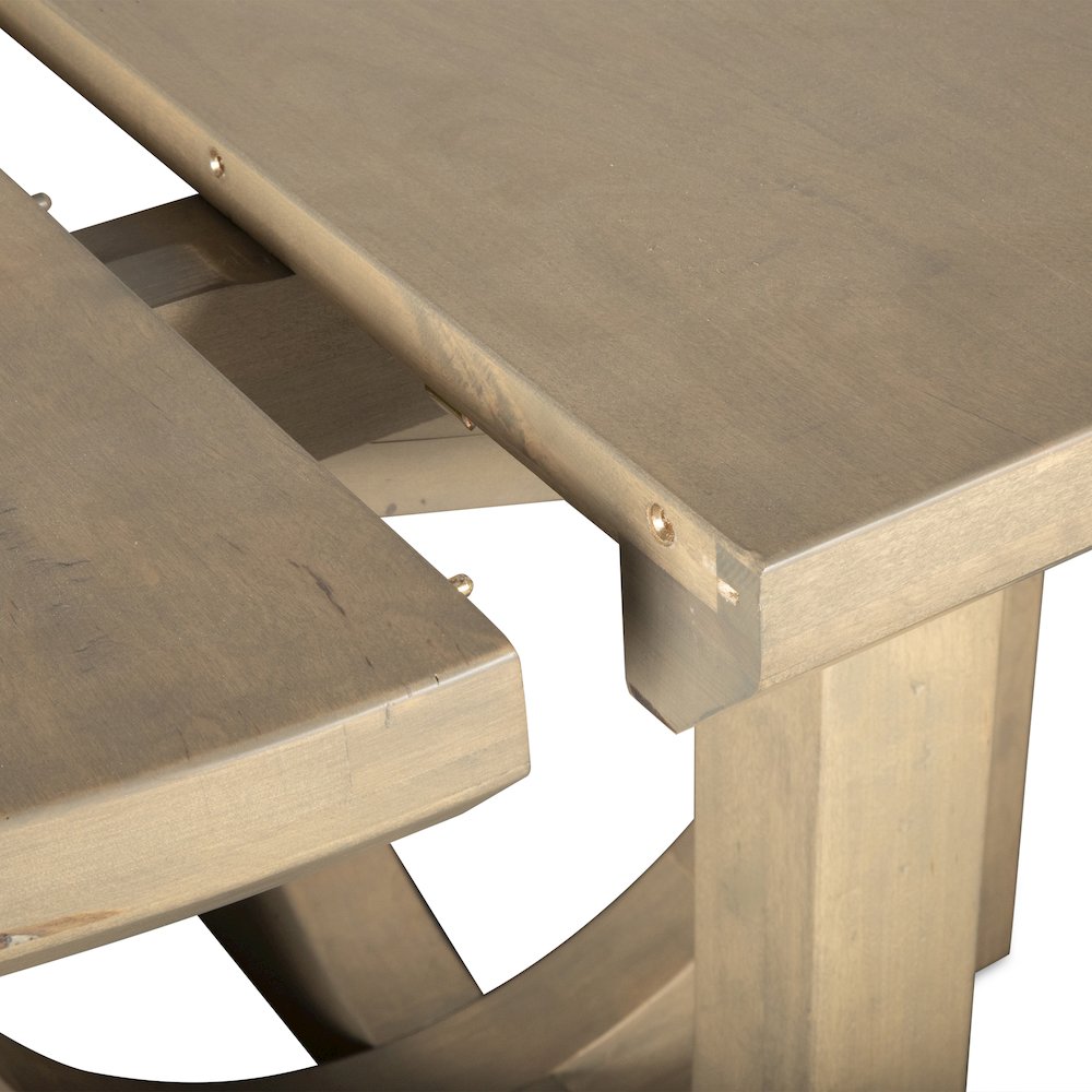 Valencia 42-60" Round Extension Dining Table in Gray Birch