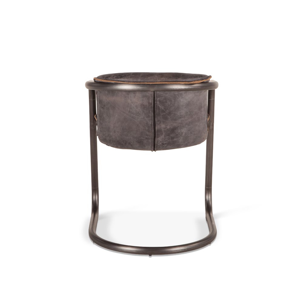 Chiavari Leather Dining Chair in Antique Ebony
