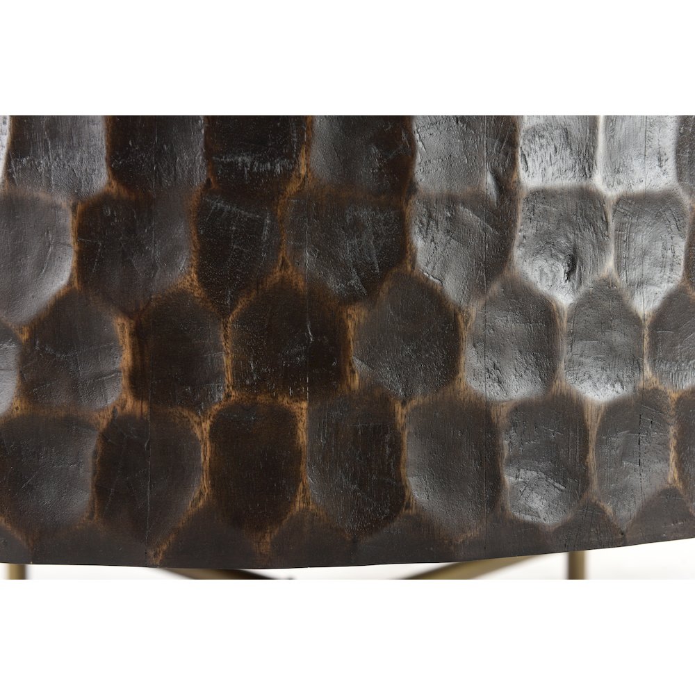 Vallarta 34" Carved Coffee Table in Mango Wood with Two Toned Finish
