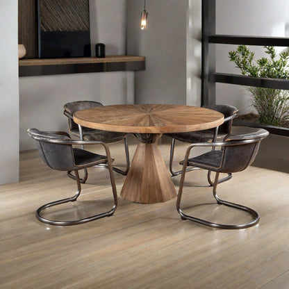 Chiavari Leather Dining Chair in Antique Ebony