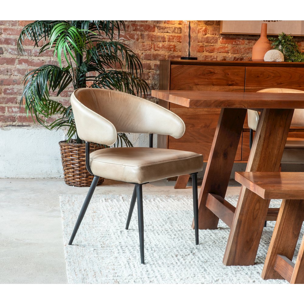 Stavanger 94" Dining Table in Cinnamon Brown Finish