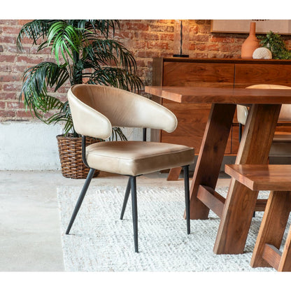 Stavanger 94" Dining Table in Cinnamon Brown Finish