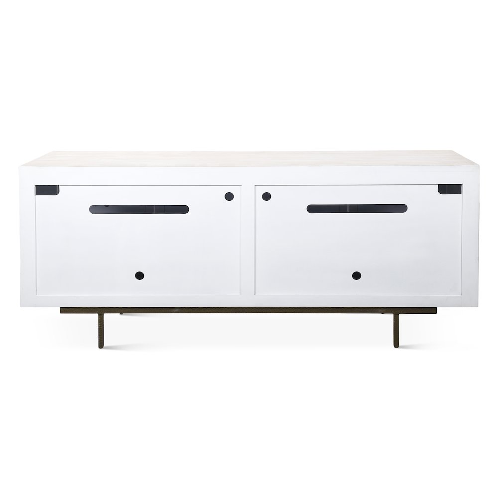 Alexandria 72" Sideboard with Bone, Horn, Wood Inlay on Metal Base