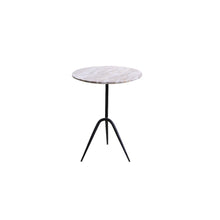 Glacier 18" Accent Table with Capri Beige Marble