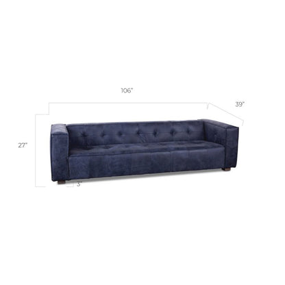Portia Cream Leather Sofa