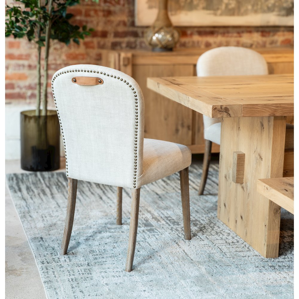 Olivia Dining Chair in Beige Linen