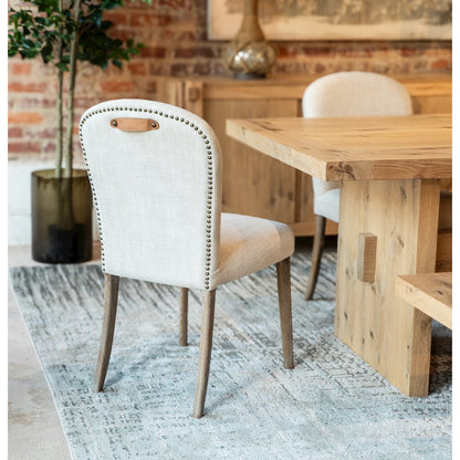 Olivia Dining Chair in Beige Linen