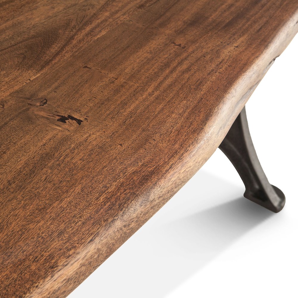 Blayne 72" Dining Table in Live Edge Acacia with Walnut Finish