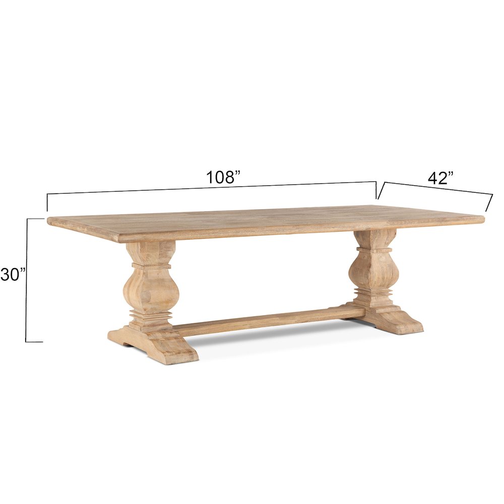 Pengrove 108" Dining Table in Antique Oak Finish