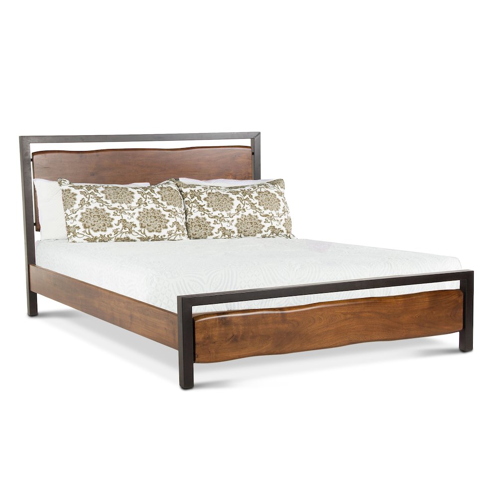 Glenwood King Bed in Acacia with Walnut Finish