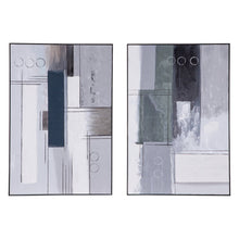 Parallel Horizons Hand Painted Framed Diptych