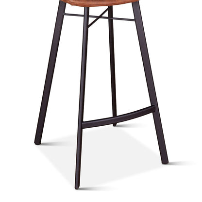 Hudson Bar Chair in Trapper Brown Microfiber