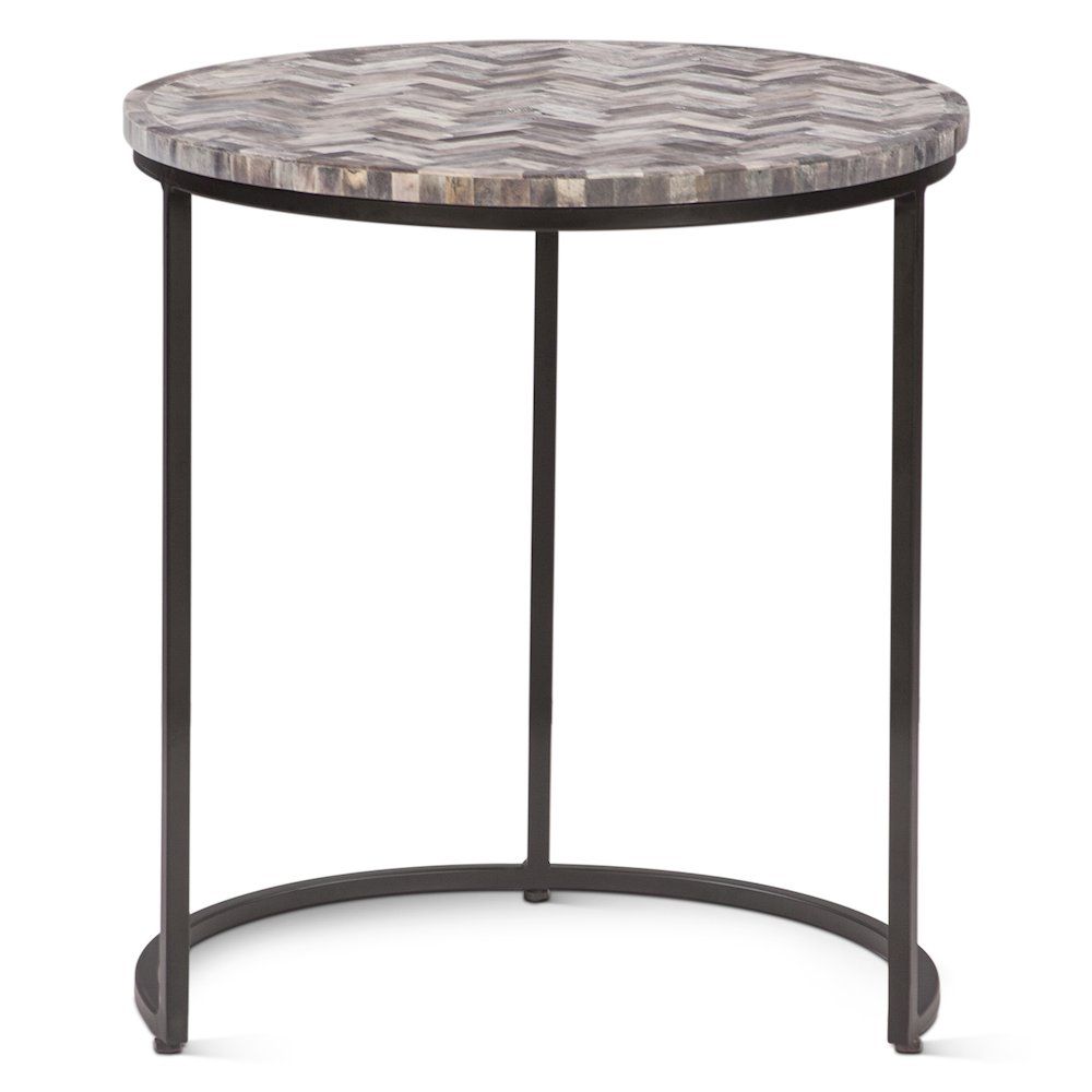 Mumbai 20" Nesting Tables in Chevron Pattern, Set 2