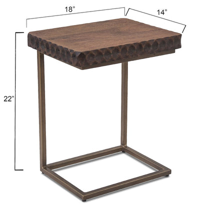Vallarta Side Table in Mango Wood with Two Tone Finish