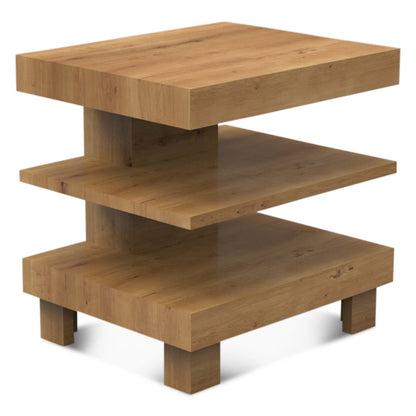 Alpine 24" Side Table in Natural Distressed Oak
