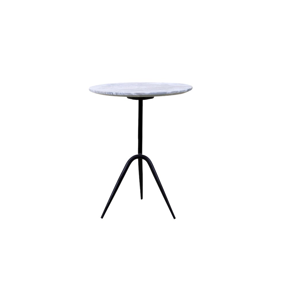 Glacier 18" Accent Table with Fancy Brown Marble
