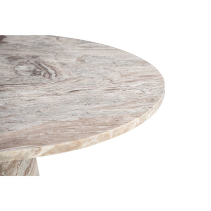 Giza 48" Round Dining Table in Brown Toronto Marble
