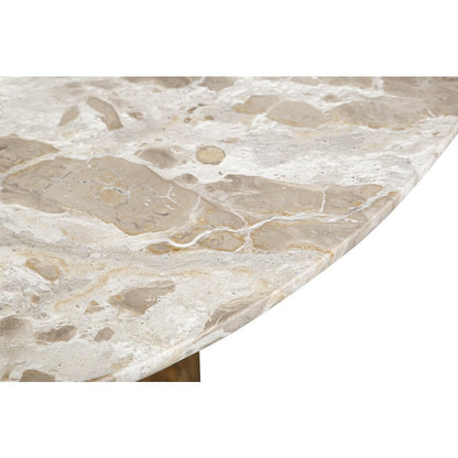 Fargo 54" Dining Table in Capri Beige Marble with Mango Wood Base