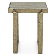 Rhodes 20" Side Table with Marble and Antique Brass