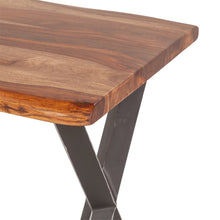 Elliston 26" Side Table in Sheesham and Matte Black Iron