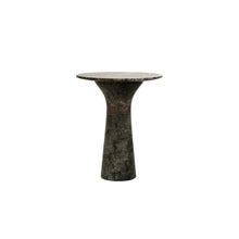 Harbor 18" Tall Side Table in Green Bidasar Marble
