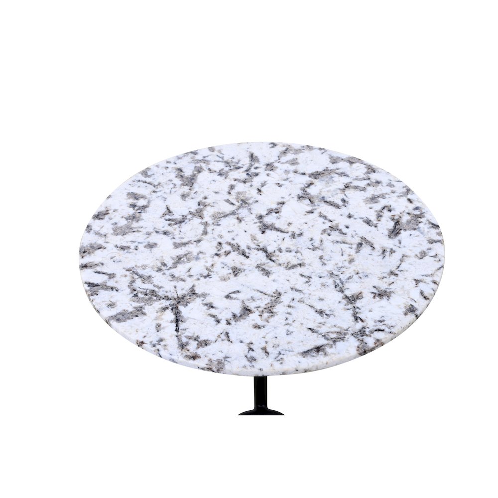 Glacier 18" Accent Table with Alaska White Marble