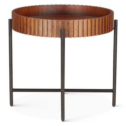 Halden Nesting Tray Tables in Pecan Brown