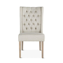 Off-White Linen Dining Chairs, Belen Kox
