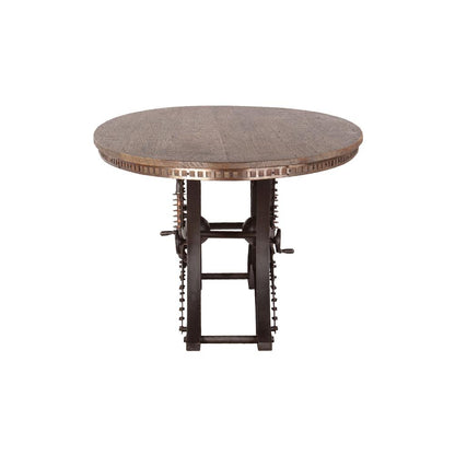 Sterling Industrial Adjusting Barstool in Natural Cowhide