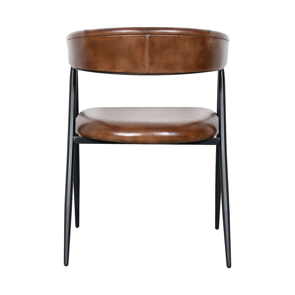 Brisbane Halstead Dining Chair in Chestnut Leather
