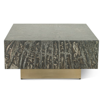Odessa 35" Coffee Table in Desert Patina with Brass Base