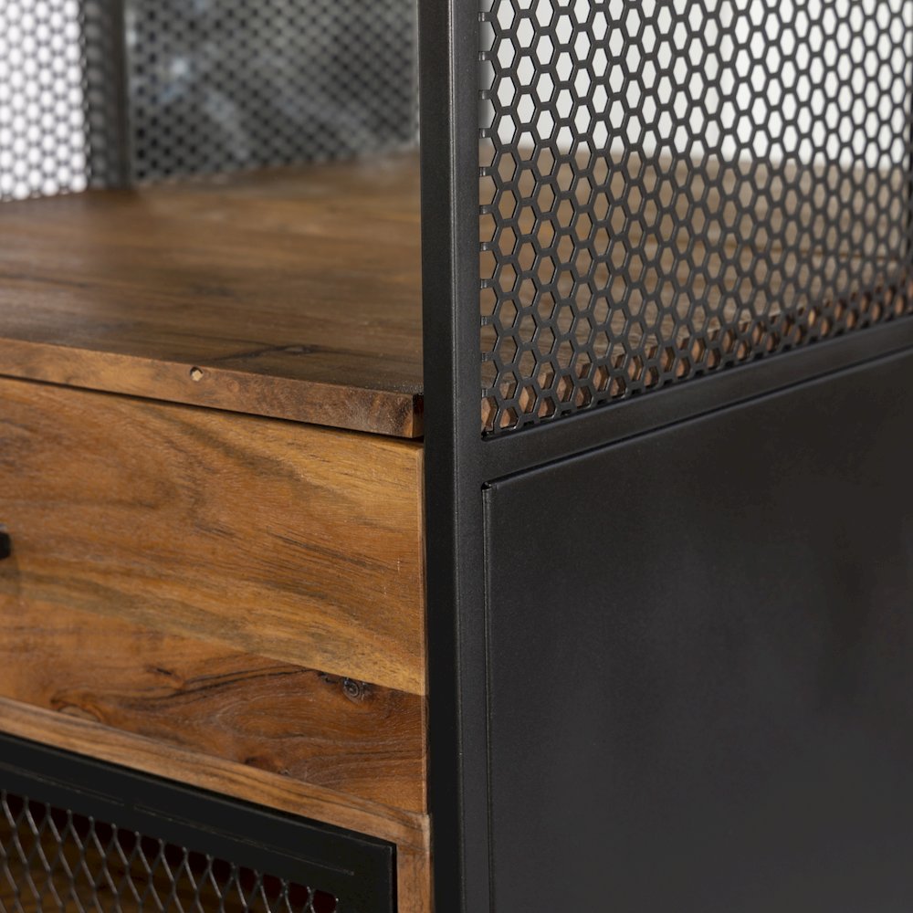 Mescalero Bar Cabinet in Iron and Mango Wood
