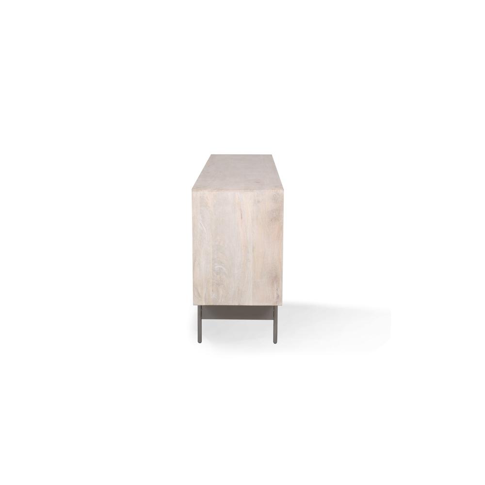 Palm Desert Modern Vintage White Sideboard with Bone Inlay