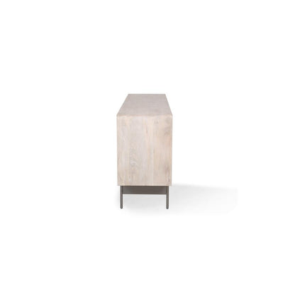 Palm Desert Modern Vintage White Sideboard with Bone Inlay