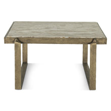 Rhodes 32" Coffee Table with Marble and Antique Brass