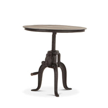 24-Inch Adjustable Crank Iron Side Table with Matte Black Finish, Belen Kox