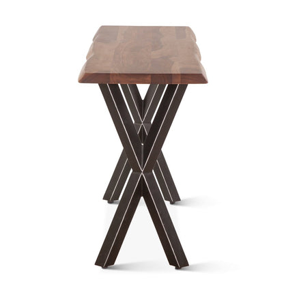 Elliston 58" Console Table in Sheesham and Matte Black Iron