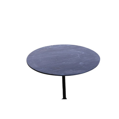 Glacier 18" Accent Table with Lava Marble