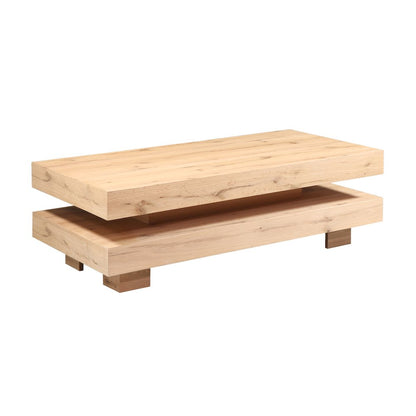 Alpine 55" Coffee Table in Distressed Oak