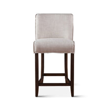 Avery Dining Chair in Off White Linen with Dark Legs
