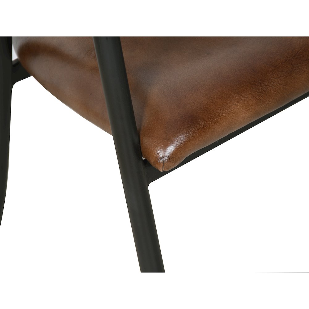 Brisbane Halstead Dining Chair in Chestnut Leather