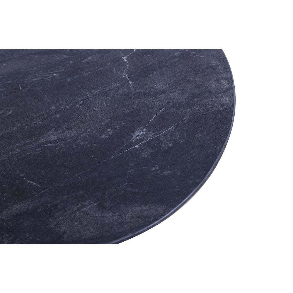 Glacier 18" Accent Table with Lava Marble