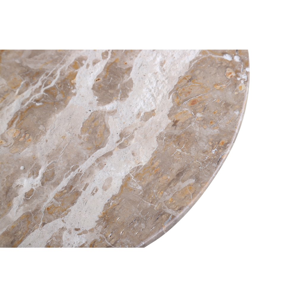 Glacier 18" Accent Table with Capri Beige Marble