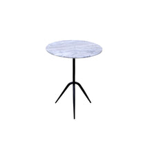 Glacier 18" Accent Table with Fancy Brown Marble