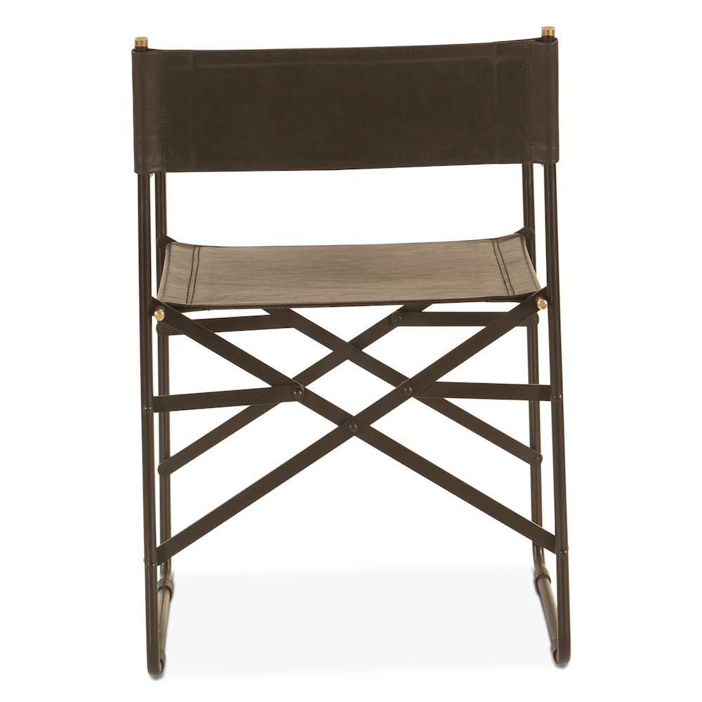 Lund 19" Director's Chair in Black Leather